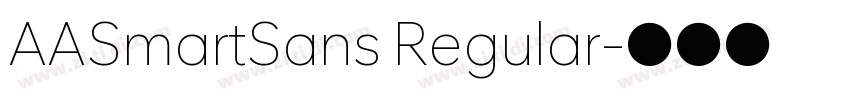 AASmartSans Regular字体转换